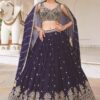 Breathtaking Silk Designer Indo-Western Lehenga Choli for Wedding and Reception