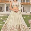 Exuberant Silk Designer Indo-Western Lehenga Choli for Engagement and Reception
