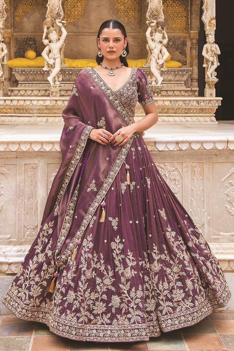 Charismatic Silk Designer Bridal Lehenga Choli for Wedding and Reception