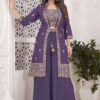Appealing Lavender Designer Palazzo Suit for Engagement and Reception