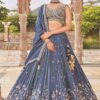 Creative Silk Designer Indo-Western Lehenga Choli for Engagement and Reception