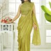 Charismatic Silk Designer Saree for Haldi, Engagement, and Reception