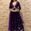 Flawless Faux Georgette Designer Anarkali Suit for Wedding, Reception, and Sangeet