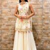 Heavenly Cream Designer Gharara Suit for Engagement, Sangeet, and Parties