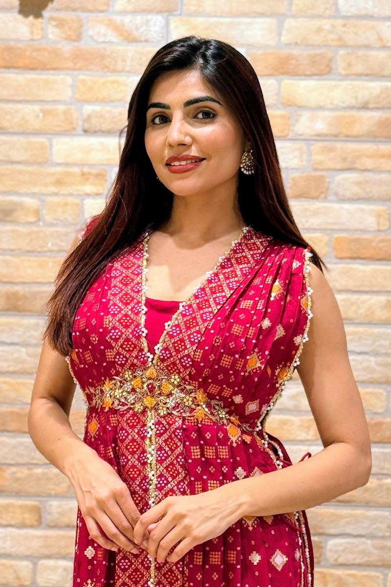 Stunning Silk Designer Palazzo Suit for Reception, Sangeet, and Parties