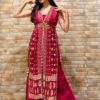 Stunning Silk Designer Palazzo Suit for Reception, Sangeet, and Parties
